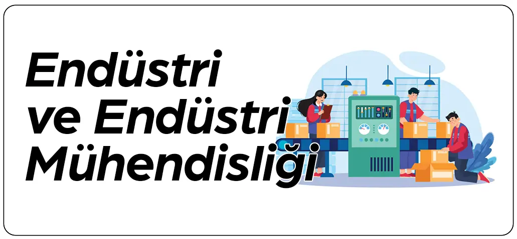 Endüstri ve endüstri mühendisliği temalı anket konularını anlatan görsel
