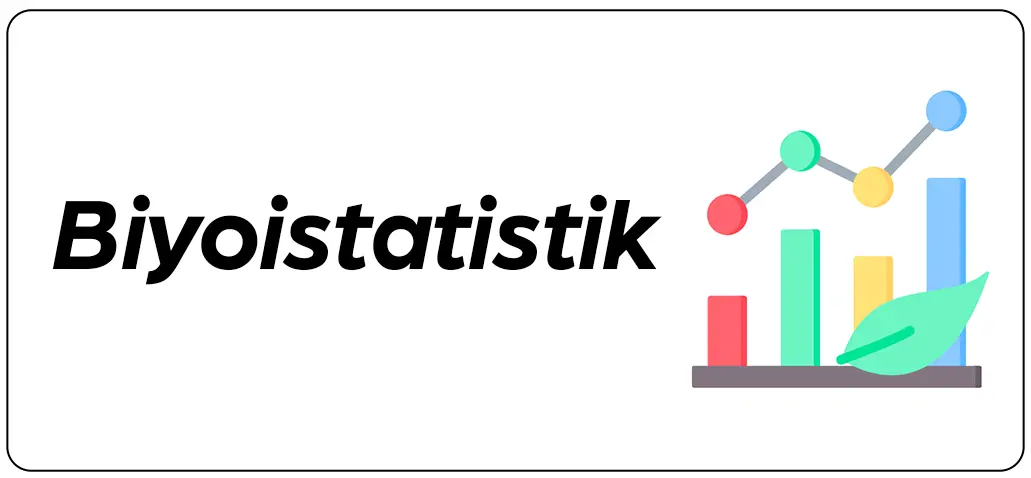 Biyoistatistik alanındaki veri analizlerini anlatan grafik ve matematik temalı ikon