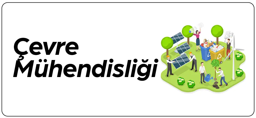 Çevre mühendisliği anket konusunu simgeleyen doğa ve sürdürülebilirlik temalı illüstrasyon