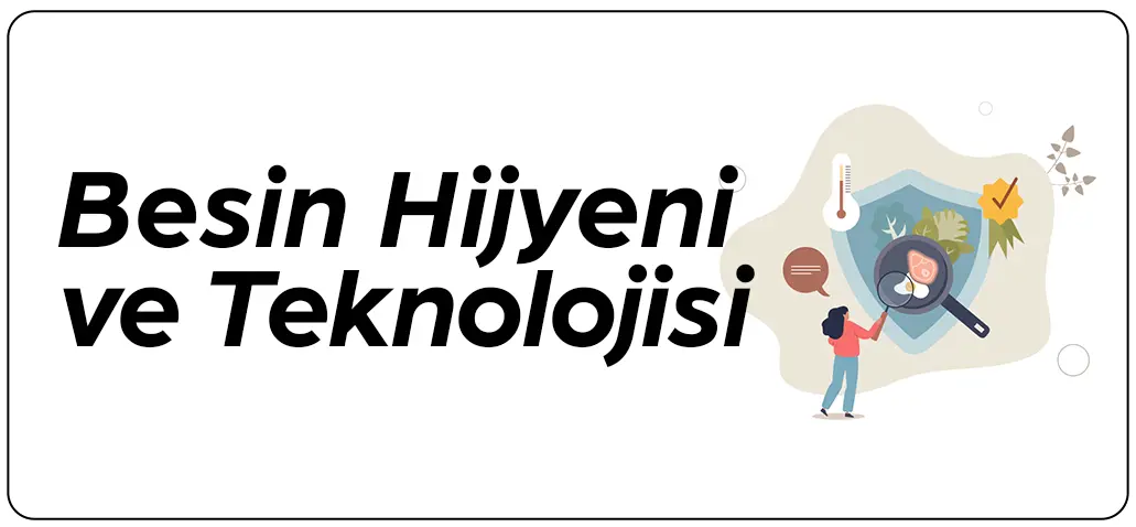 Beslenme güvenliği ve gıda teknolojisini simgeleyen üretim bandı temalı illüstrasyon