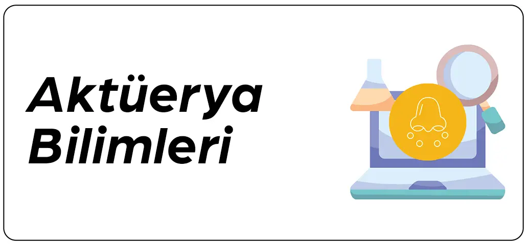 Aktüerya bilimini simgeleyen matematiksel hesaplama ve analiz ikonlu görsel